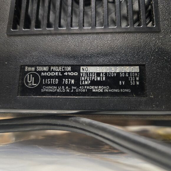 Vintage Chinon Sound 4100 8mm Movie Projector Sound-on-Sound Turns On- Need Belt - Picture 6 of 7